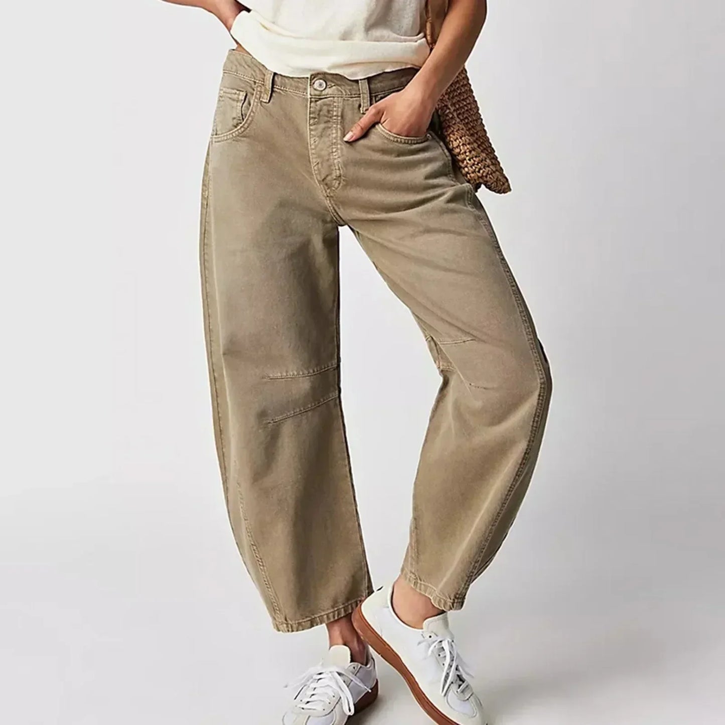 Wide Leg Trousers Baggy Fit High Waist for Women