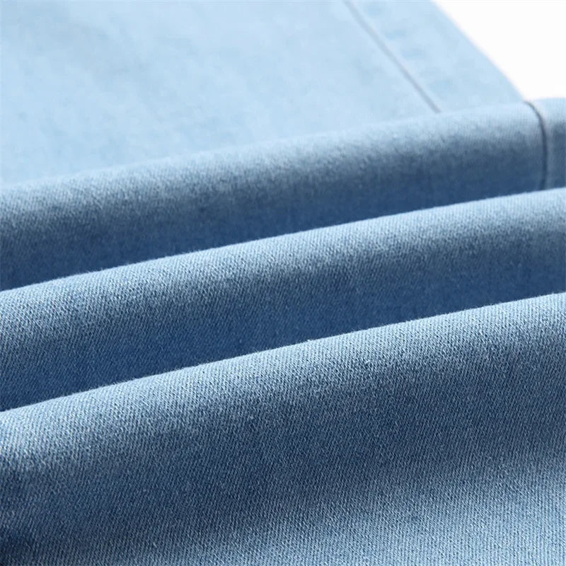 Denim Straight Leg High-Waist Jeans for Women