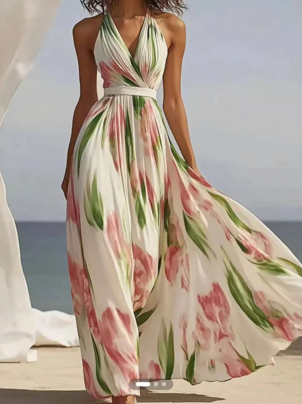 Chiffon Flowing Relaxed Fit Full-Length Maxi Dress for Women