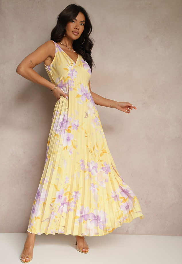 Chiffon Flowing Relaxed Fit Full-Length Maxi Dress for Women