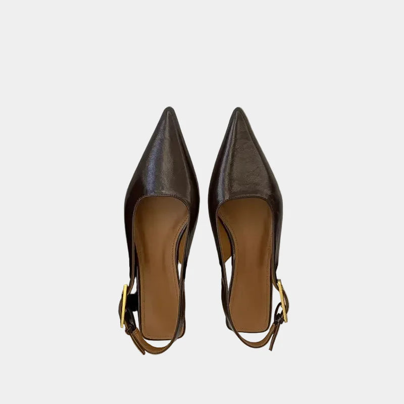 Kitten Heel Mules Pointed Toe Slip-On Shoes for Women