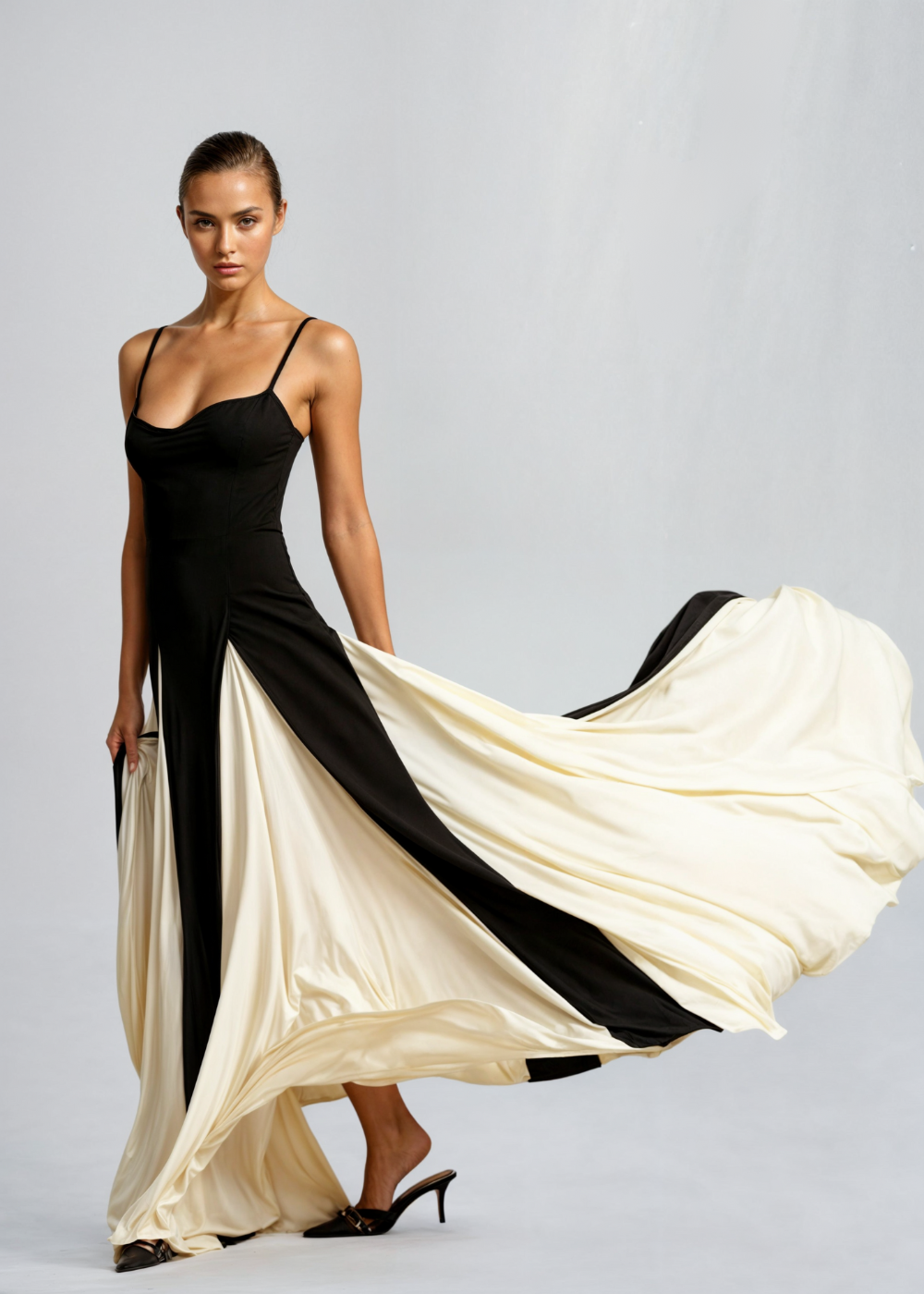 Flowing Full-Length Elegant Maxi Dress with Sleeveless for Women