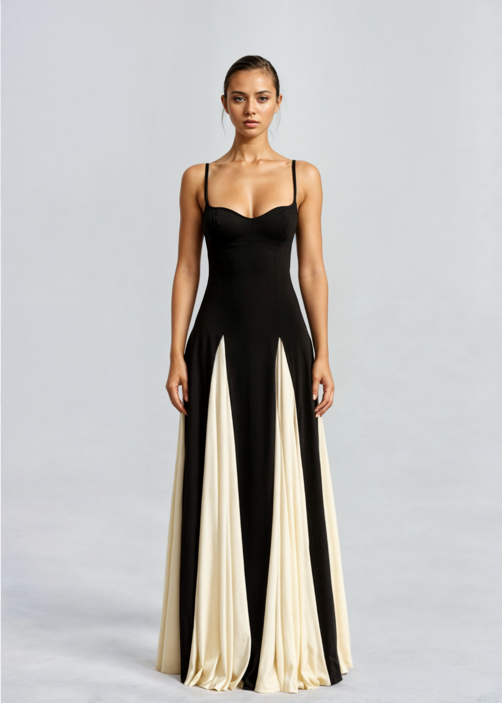 Flowing Full-Length Elegant Maxi Dress with Sleeveless for Women