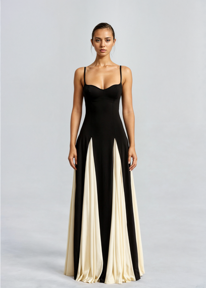 Flowing Full-Length Elegant Maxi Dress with Sleeveless for Women