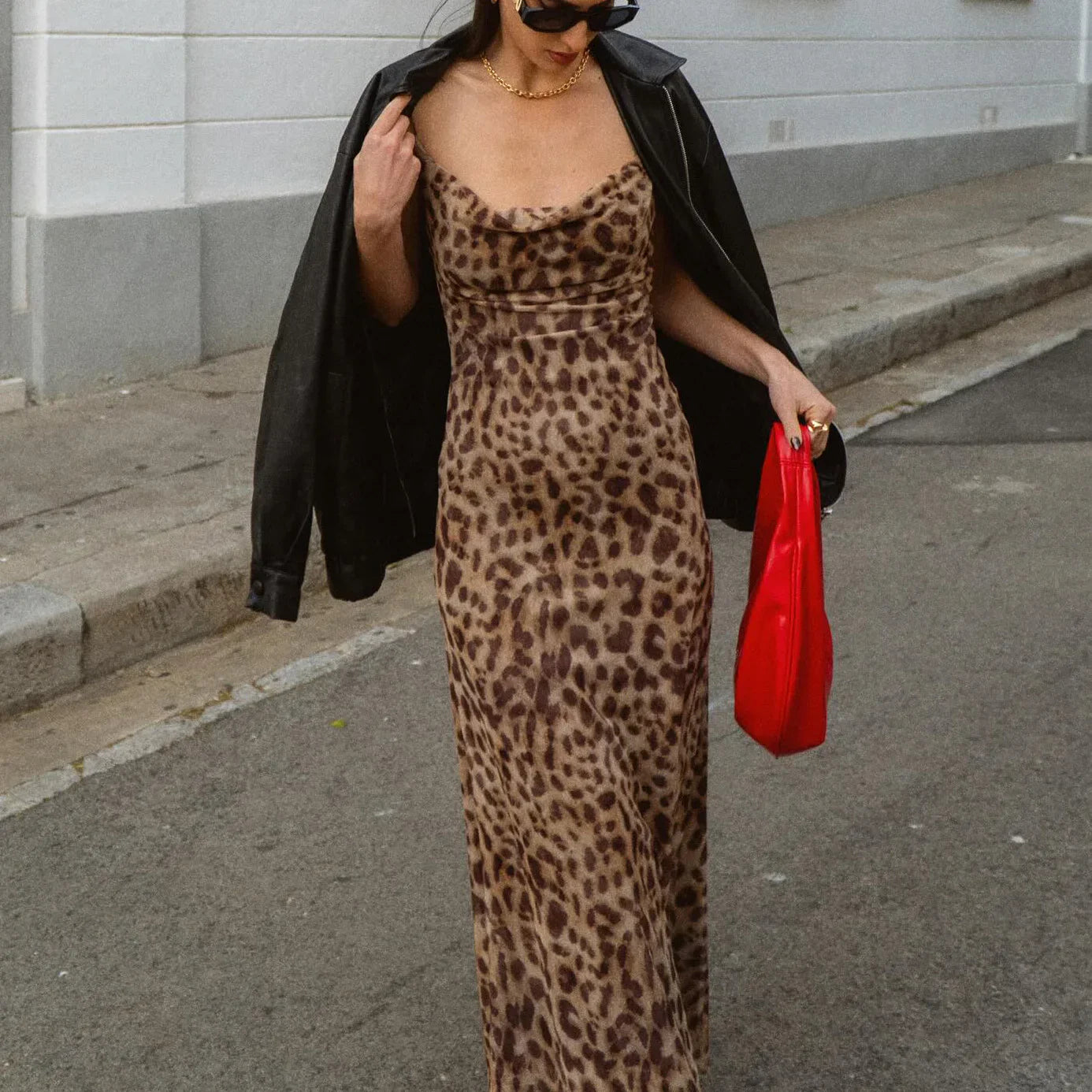 Backless Full-Length Maxi Dress with Flowing for Women
