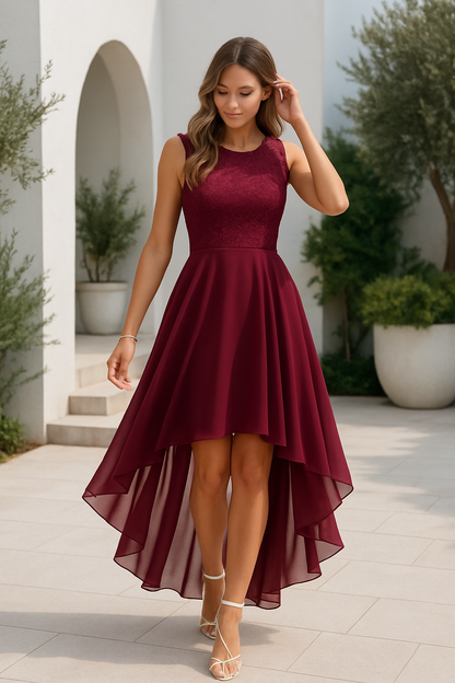 Fitted Flared Long Sleeve Midi Dress for Women