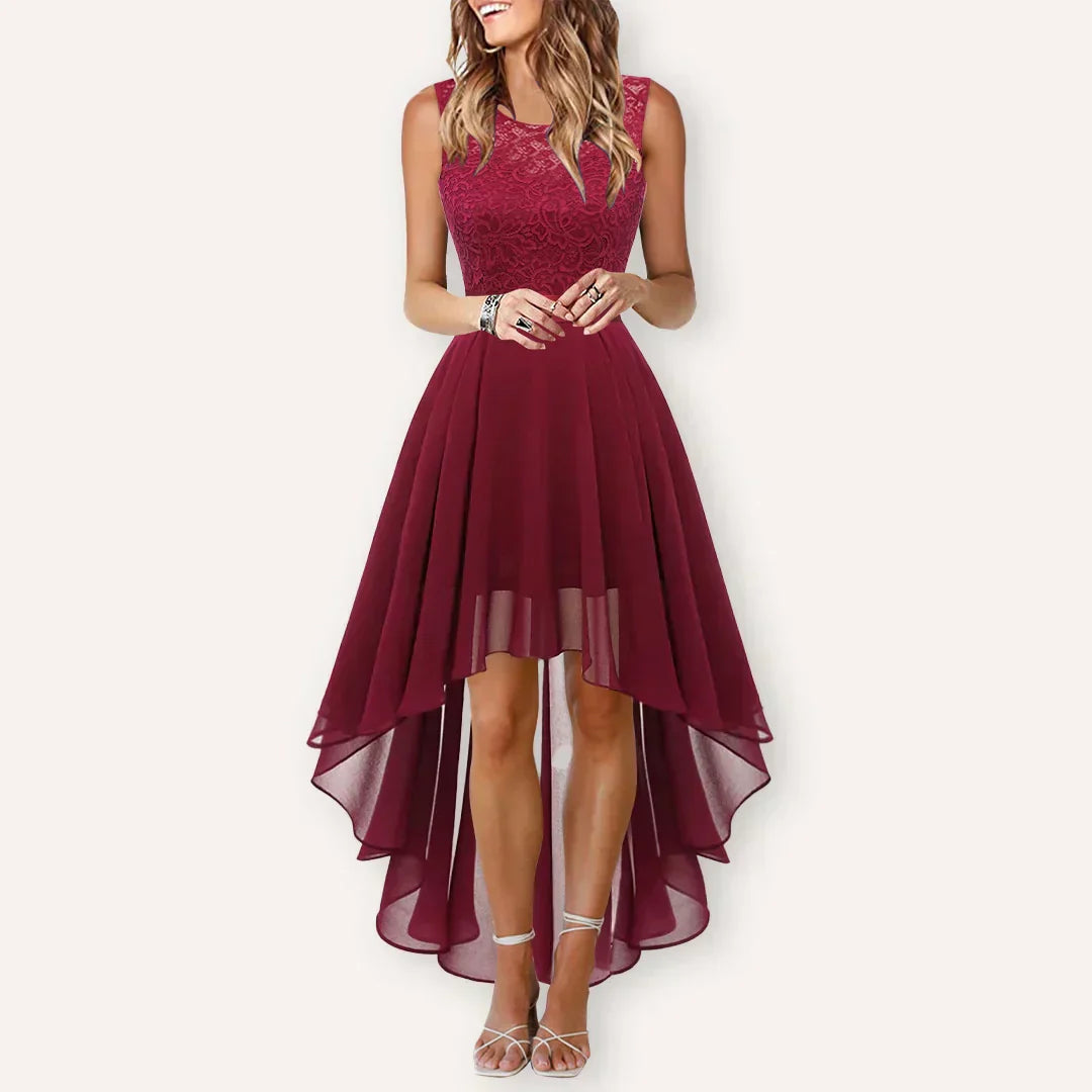 Fitted Flared Long Sleeve Midi Dress for Women