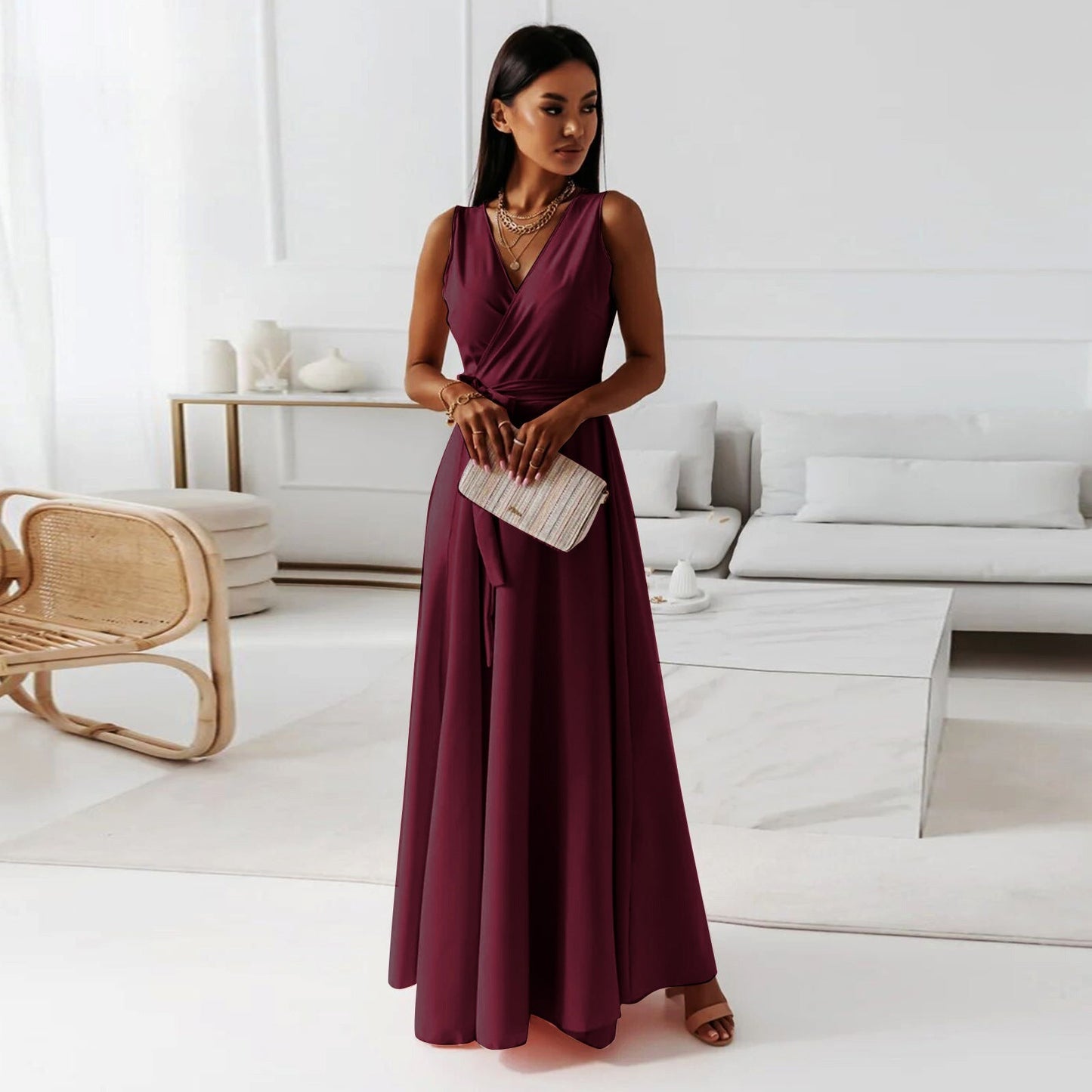 Wrap Midi Dress for Women