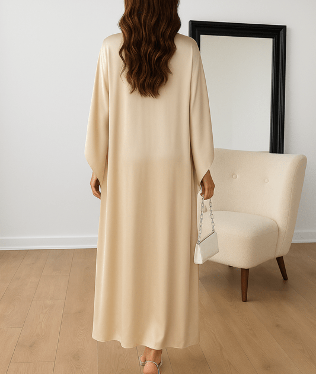 Flowing Maxi Dress with Draped for Women