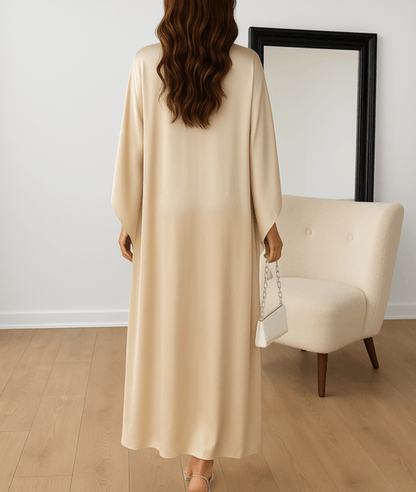 Flowing Maxi Dress with Draped for Women
