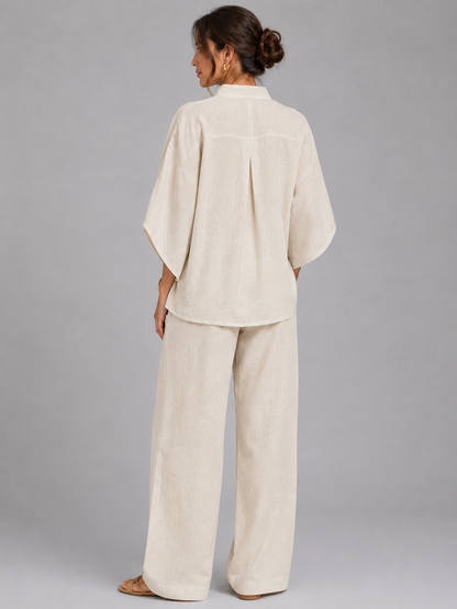 Women's Co-ord Set Relaxed Wide-Leg Two Piece