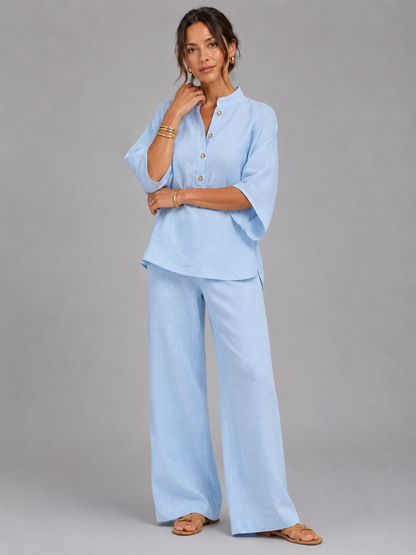 Women's Co-ord Set Relaxed Wide-Leg Two Piece