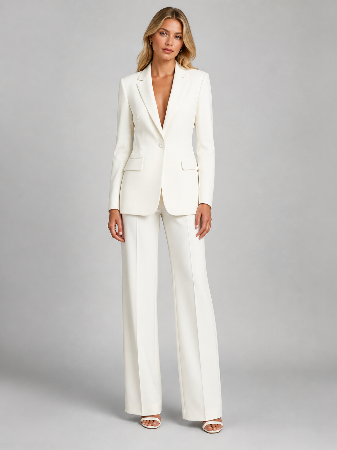 Wide Leg Trousers Co-ord Set – Smart Two-Piece for Women