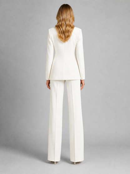 Wide Leg Trousers Co-ord Set – Smart Two-Piece for Women