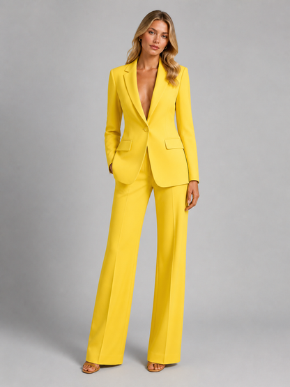Wide Leg Trousers Co-ord Set – Smart Two-Piece for Women