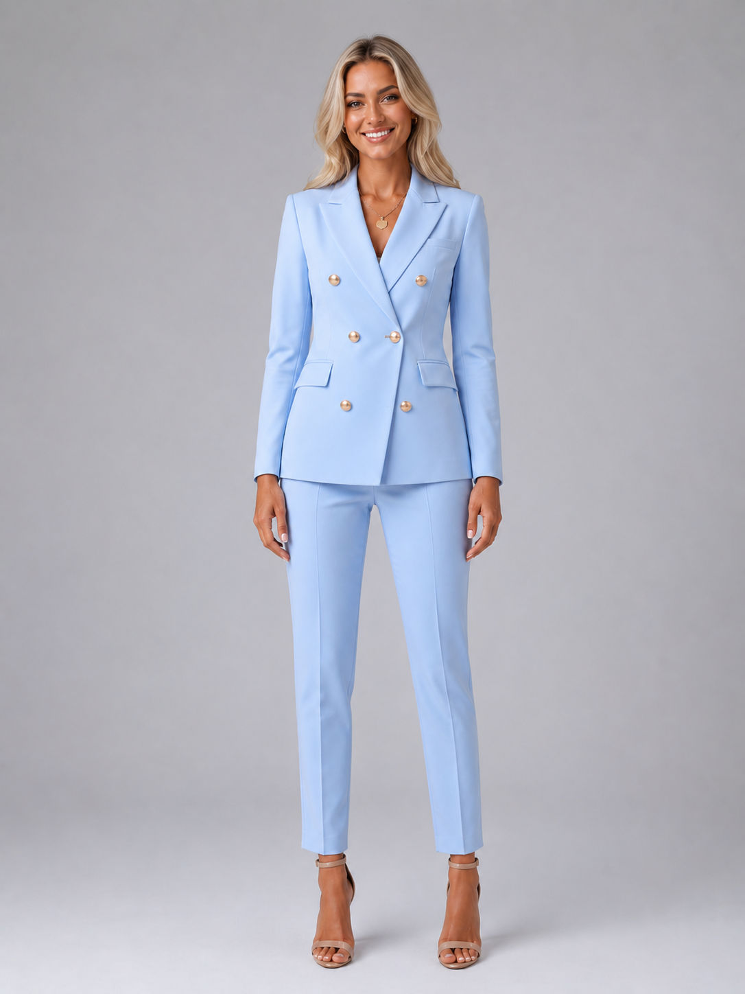 Blazer & Trousers Co-ord Set – Structured Tailored Suit for Women