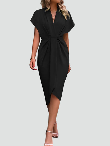 Wrap Dress with Flowy Skirt and Regular Fit for women