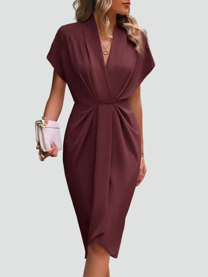 Wrap Dress with Flowy Skirt and Regular Fit for women