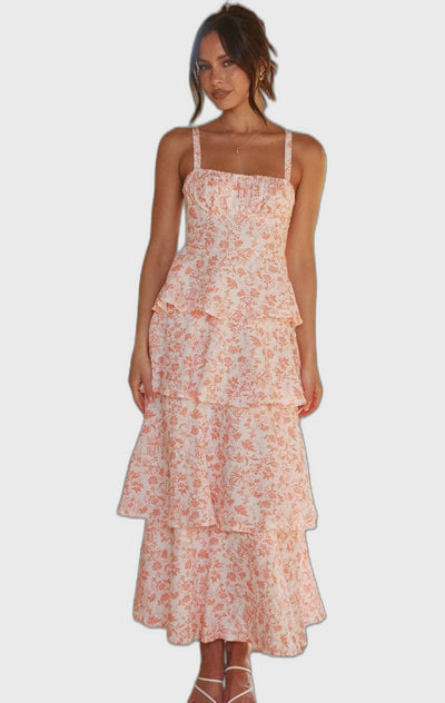 Floral Flowing Full-Length Maxi Dress for Women