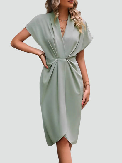 Wrap Dress with Flowy Skirt and Regular Fit for women