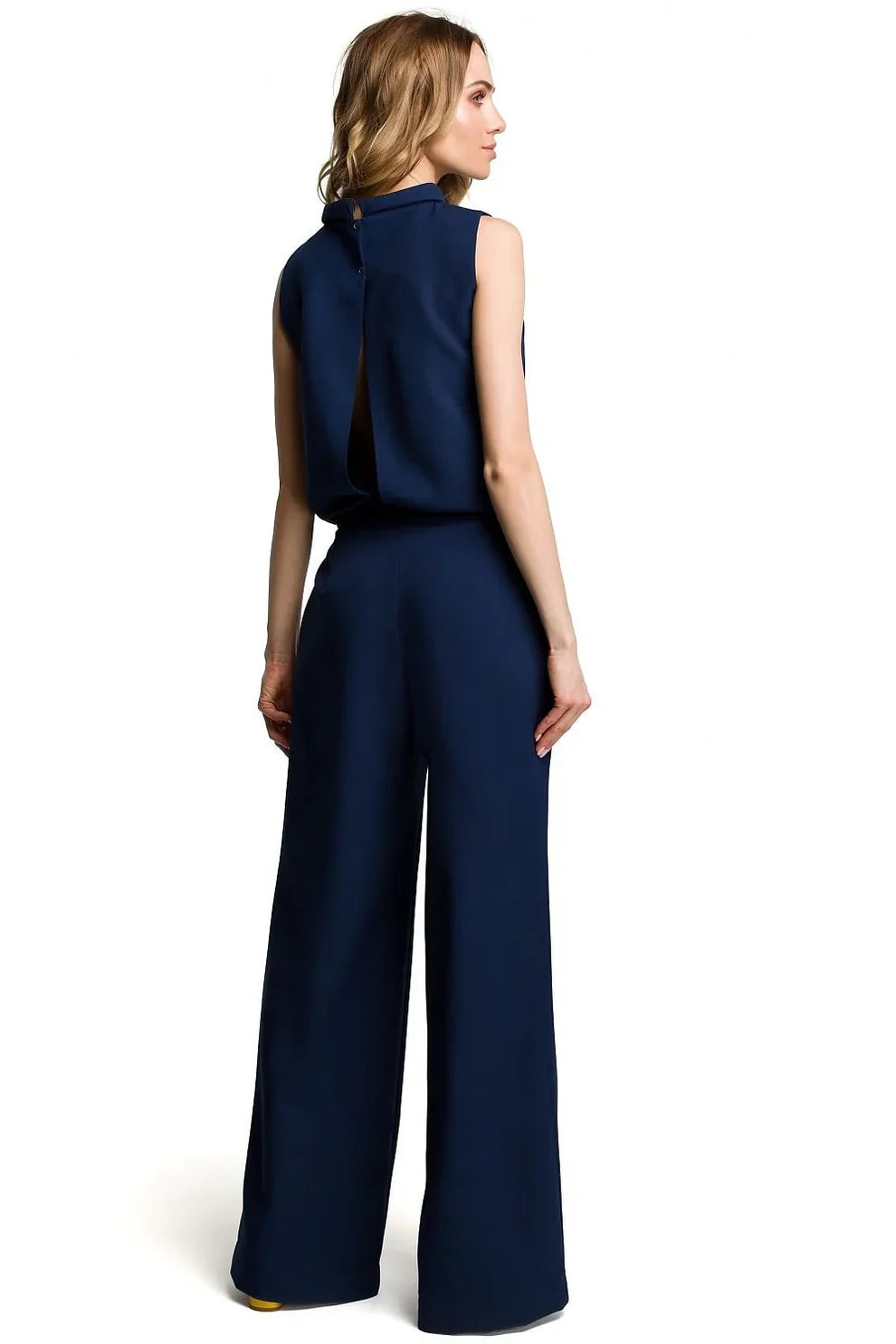 Silk Flowing Wide Leg Jumpsuit with Sleeveless for Women