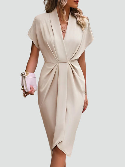 Wrap Dress with Flowy Skirt and Regular Fit for women
