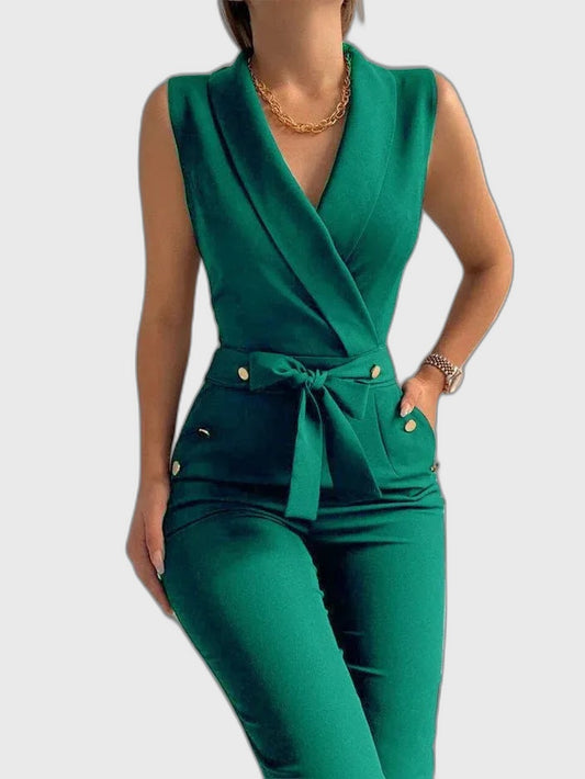Full-Length Sleeveless Jumpsuit for Women