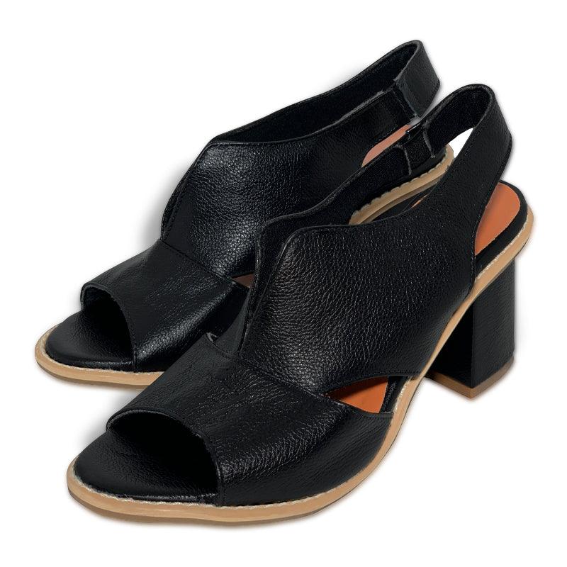 Block Heel Sandals with Ankle Strap for Women
