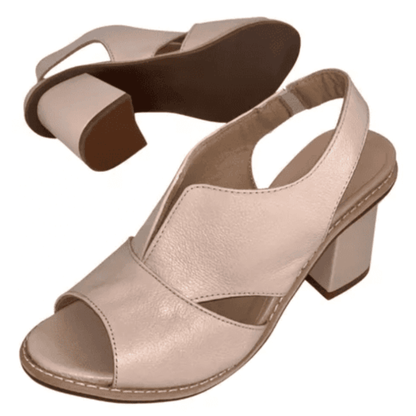 Block Heel Sandals with Ankle Strap for Women