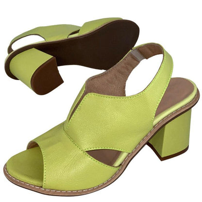 Block Heel Sandals with Ankle Strap for Women