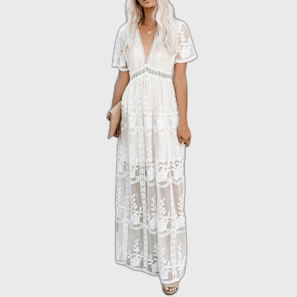 Flowing Full-Length Elegant Maxi Dress for Women