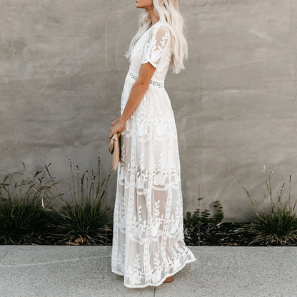 Flowing Full-Length Elegant Maxi Dress for Women
