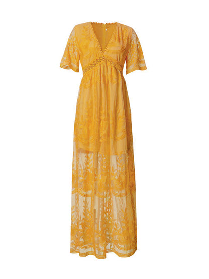 Flowing Full-Length Elegant Maxi Dress for Women