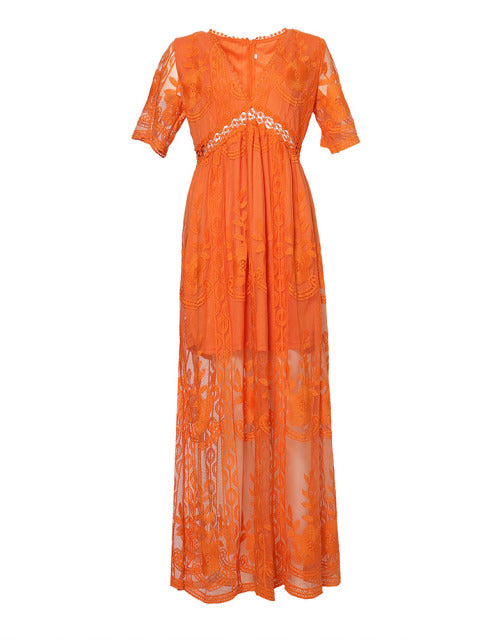 Flowing Full-Length Elegant Maxi Dress for Women