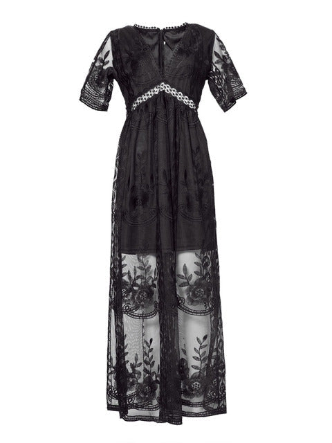 Flowing Full-Length Elegant Maxi Dress for Women