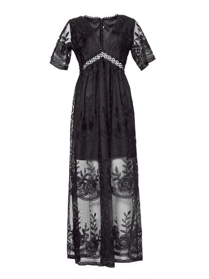 Flowing Full-Length Elegant Maxi Dress for Women