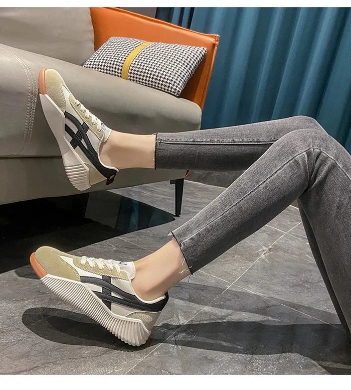 Lace-Up Retro Sneakers for Women